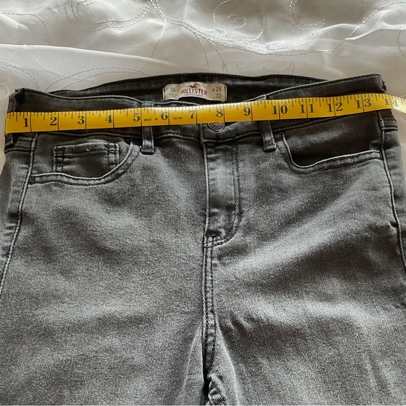 Hollister California Black Bell Bottom 3R (W26 L 33) Distressed Jeans - Picture 3 of 10